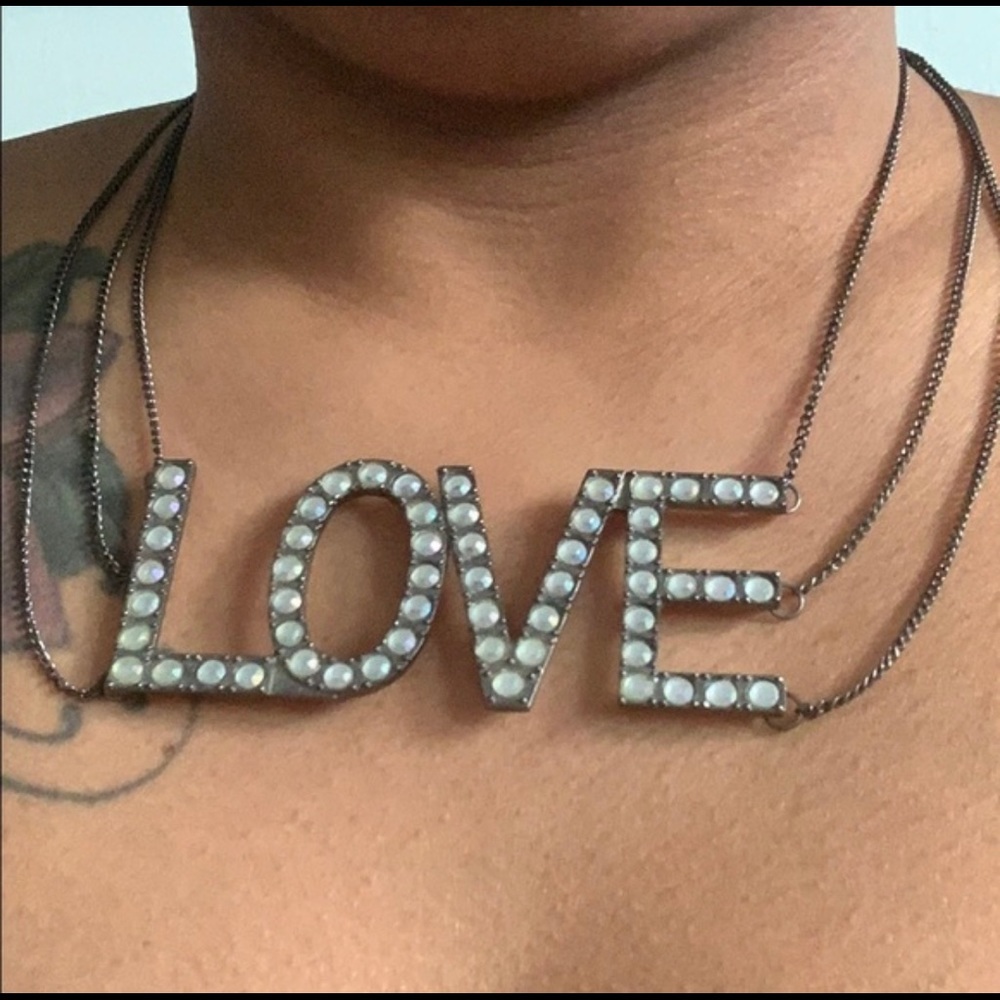 🔥”LOVE” Rhinestone Necklace